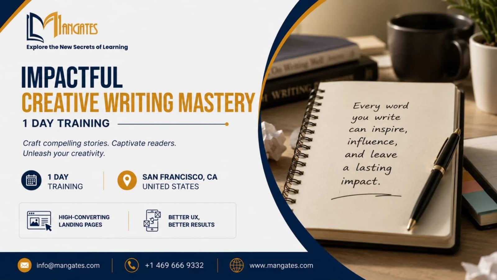 Impactful Creative Writing Mastery: 1 Day Training, San Francisco, CA