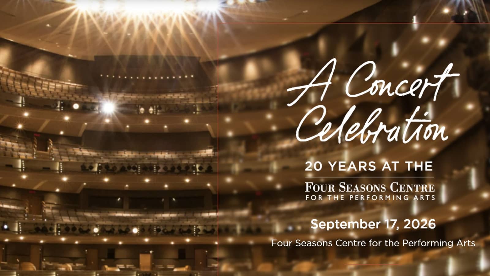 A Concert Celebration: 20 Years at the Four Seasons + Dinner (Osgoode Station)