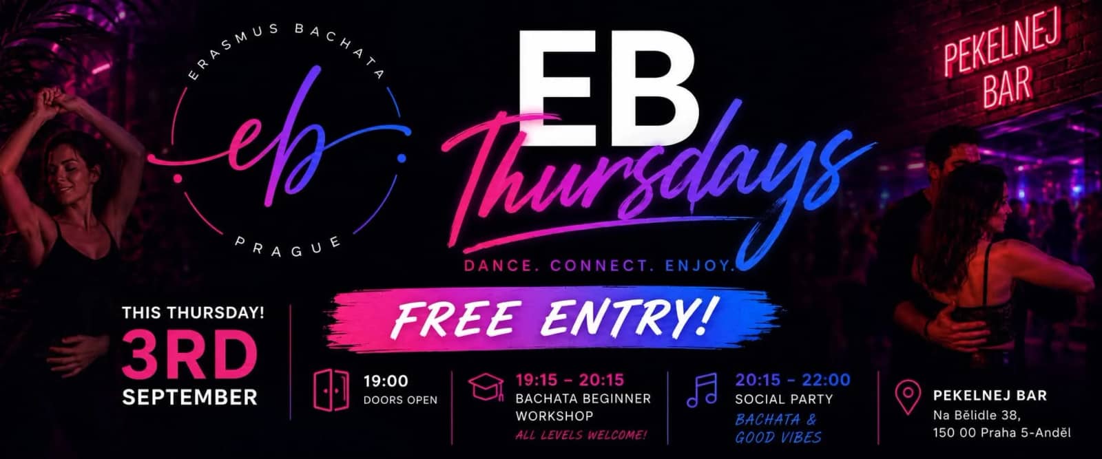 ERASMUS BACHATA THURSDAYS - Pekelnej Bar Prague