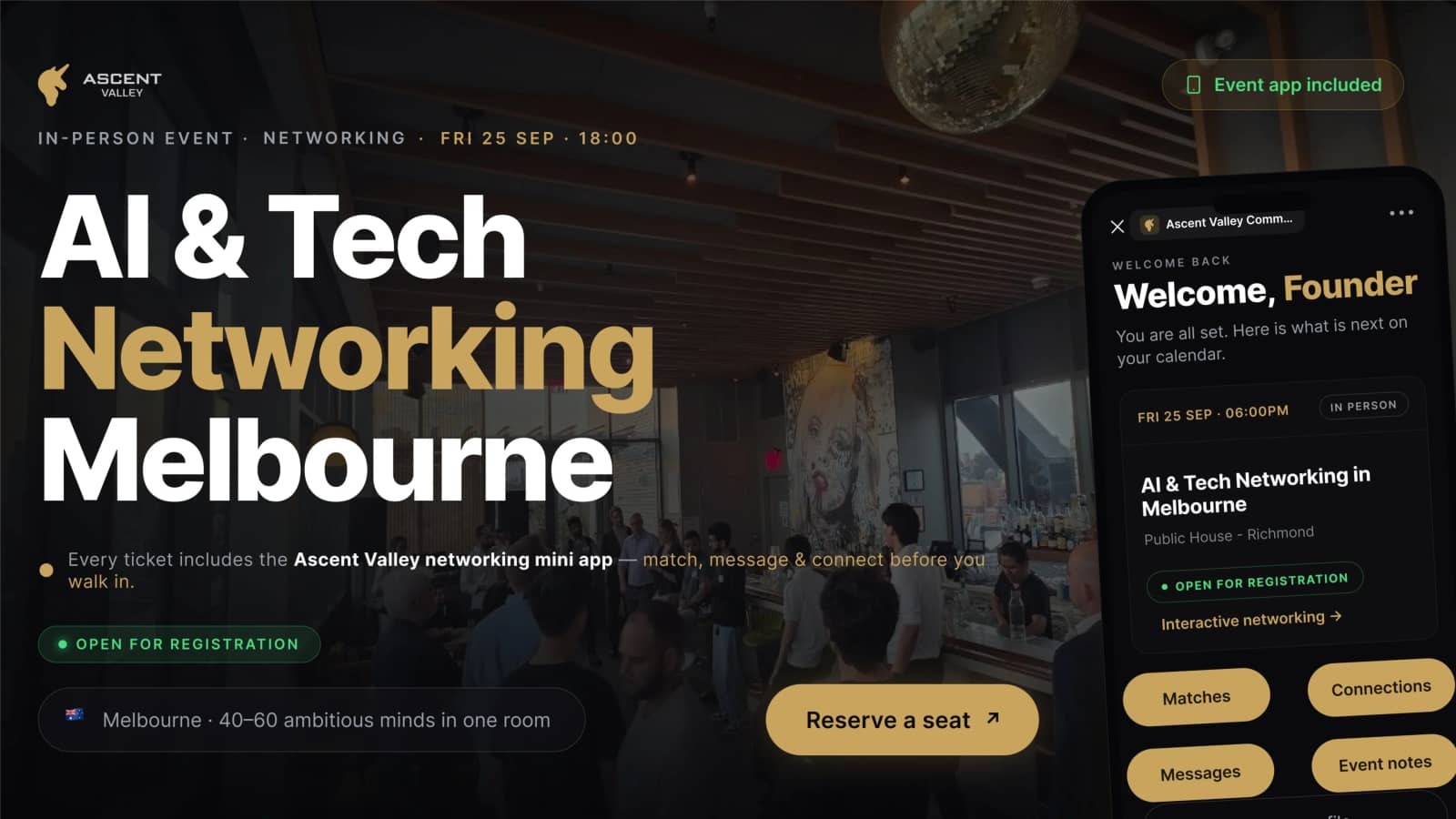 AI & Tech Networking Event in Melbourne by Ascent Valley