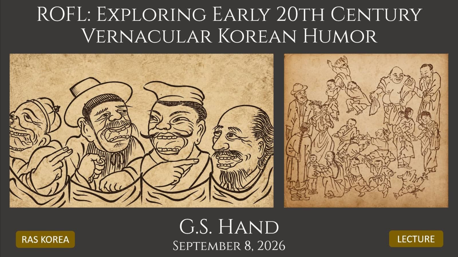[Lecture] 'ROFL: Exploring Early 20th Century Vernacular Korean Humor'