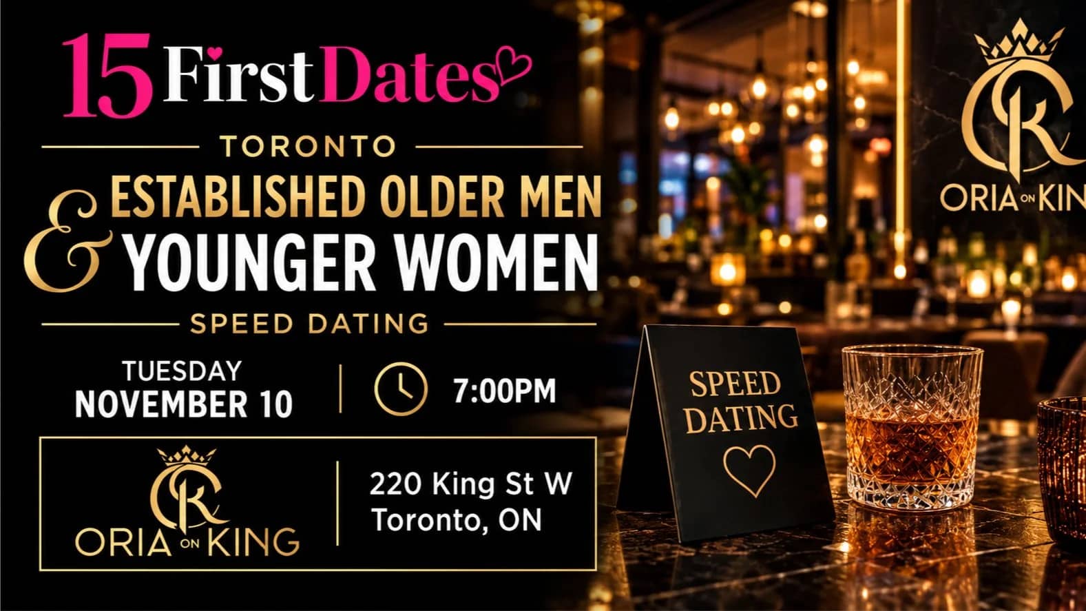 Toronto Established Older Men & Younger Women Speed Dating