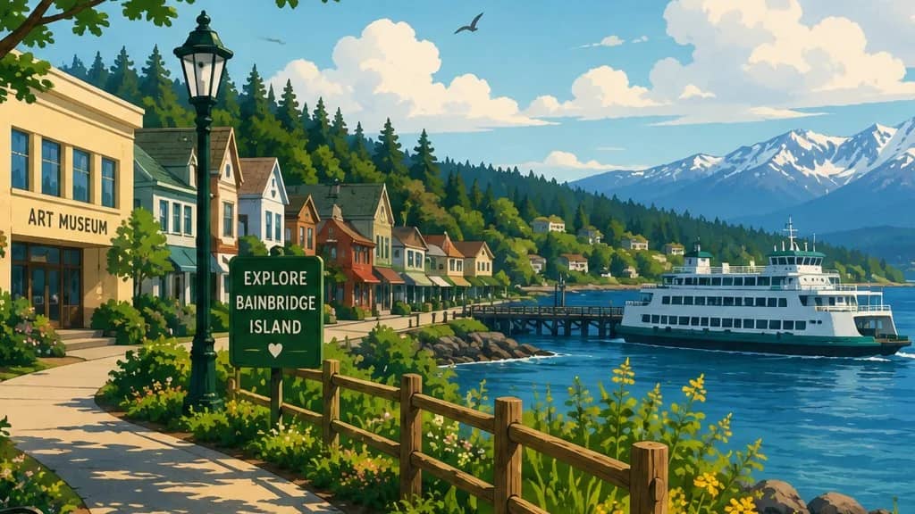 Bainbridge Island Day Trip: Art, Parks, Beach & Island Views