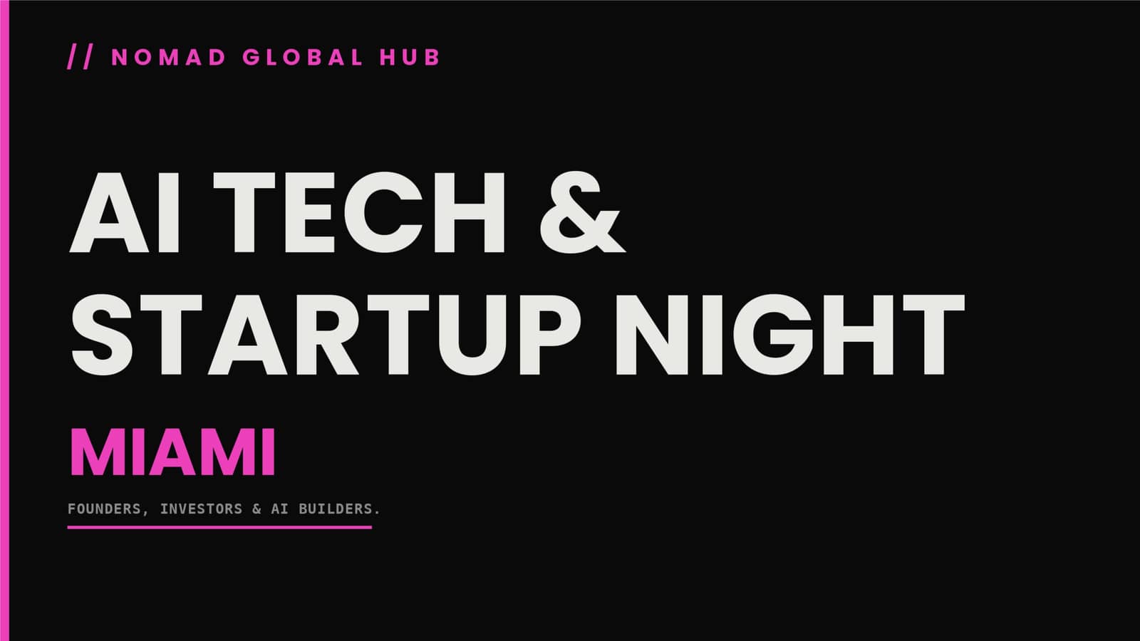 AI Tech & Startup Night — Miami