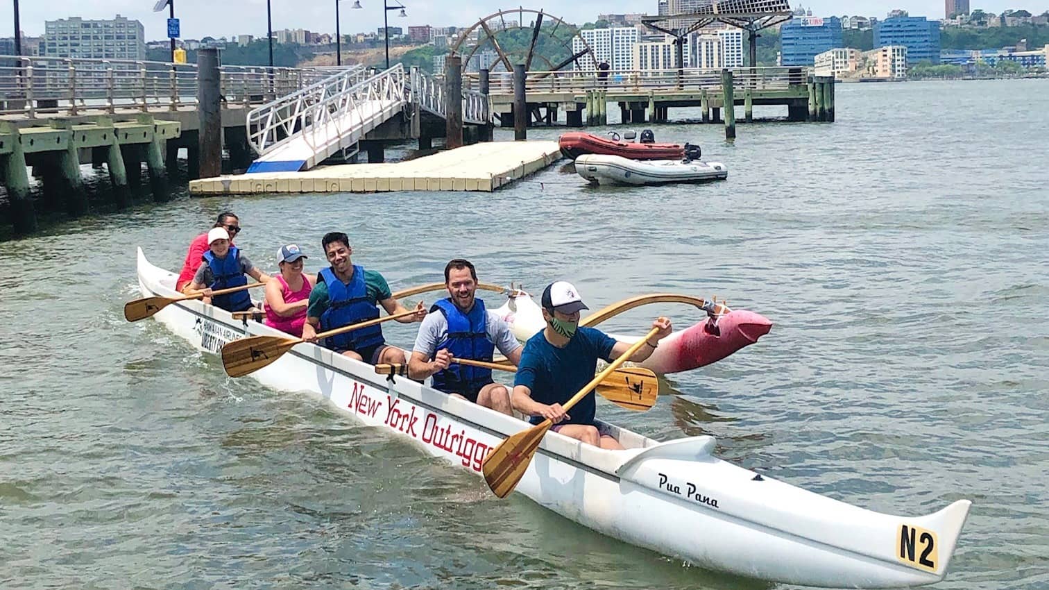 Free Outrigger Canoe Paddling at Hudson River Park's Pier 96