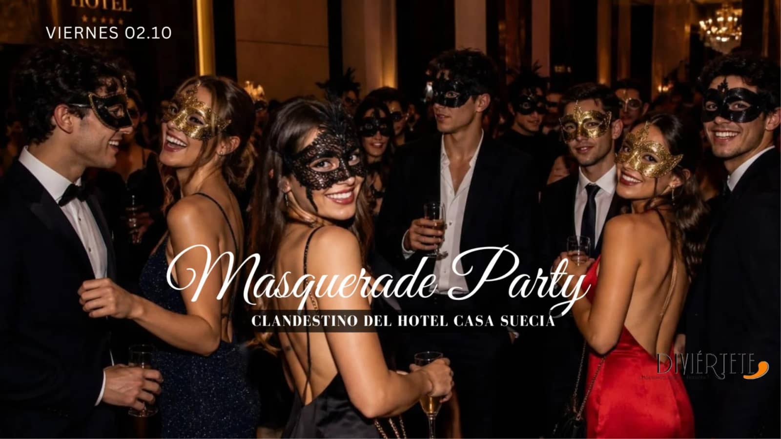 Mask On Party en el clandestino del Hotel NH Casa suecia. 25-45 años.