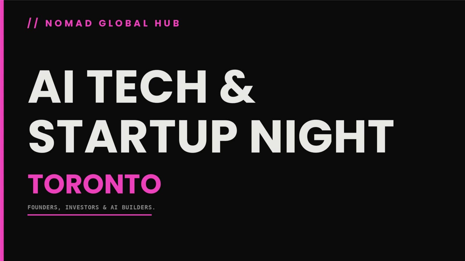 AI Tech & Startup Night — Toronto