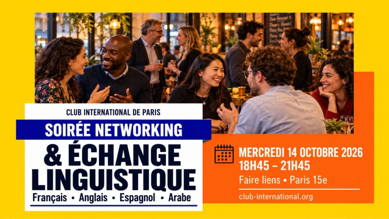 🌍 Networking & Multilingual Language Exchange Evening