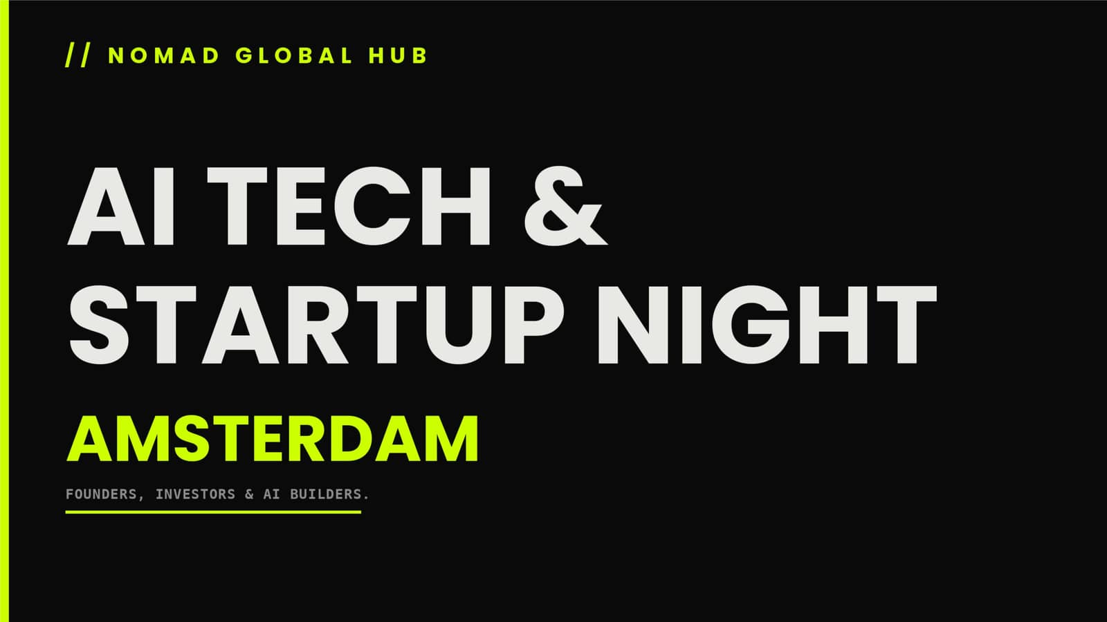 AI Tech & Startup Night - Amsterdam