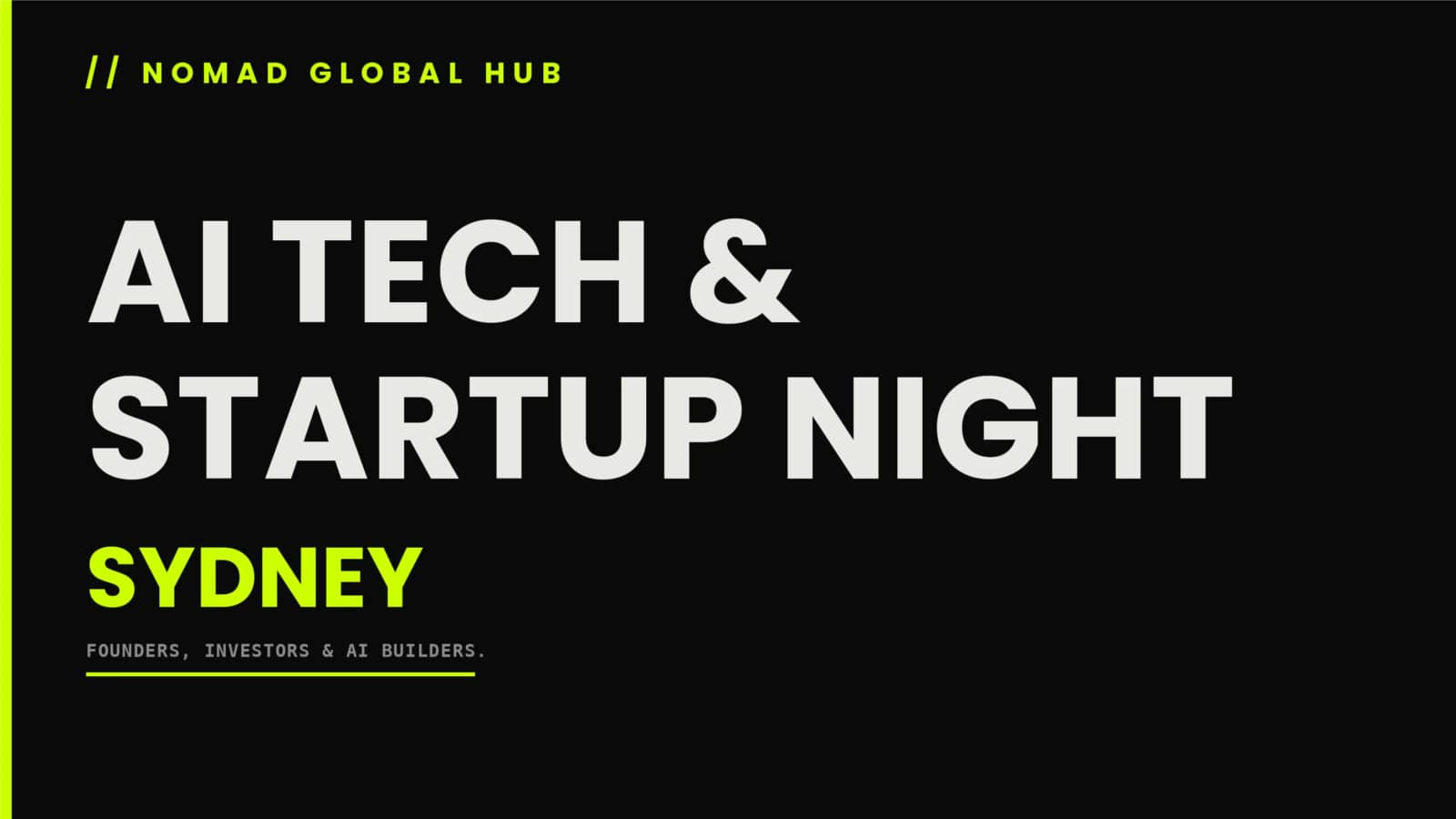 AI Tech & Startup Night — Sydney