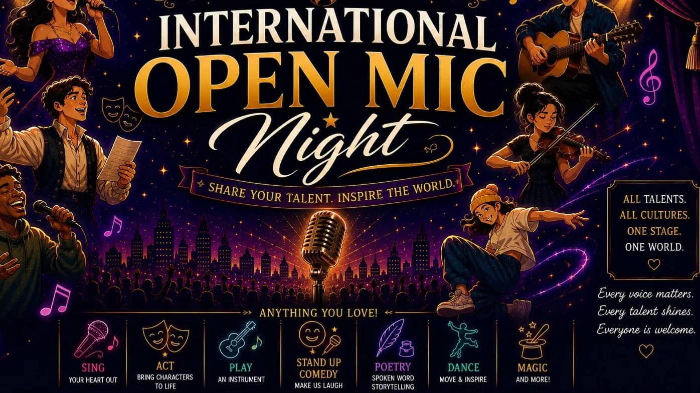 🌏 International Open Mic Night #3 🎙✨