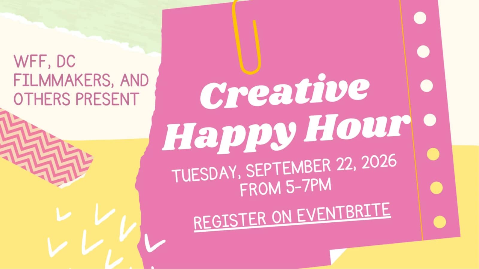 CREATIVE HAPPY HOUR 9/22/26 from 5-7pm