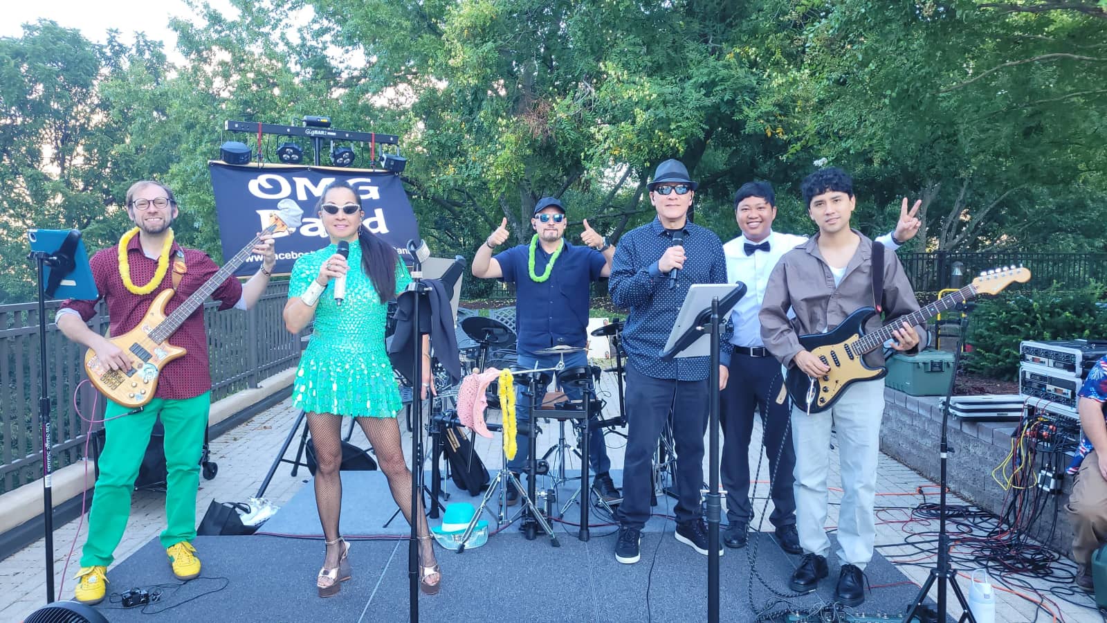 OMG! UMIYA rooftop skyline patio, dining, & OMG band!