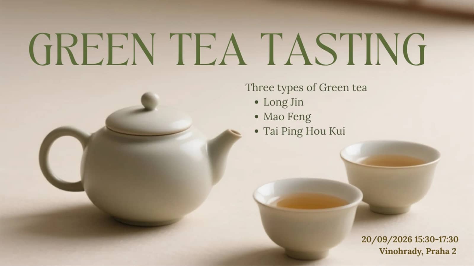 Chinese loose leaf Green tea Ceremony & Tasting