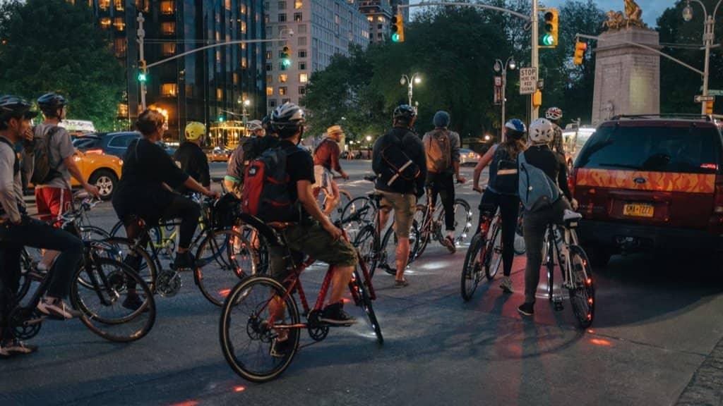 Urban Athletics: NYC at Night Bike Ride