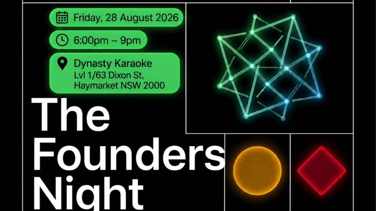 🍷 AzNConnecT SYD Networking Drinks - The Founders Nights 2026 Aug 28 Fri ✨