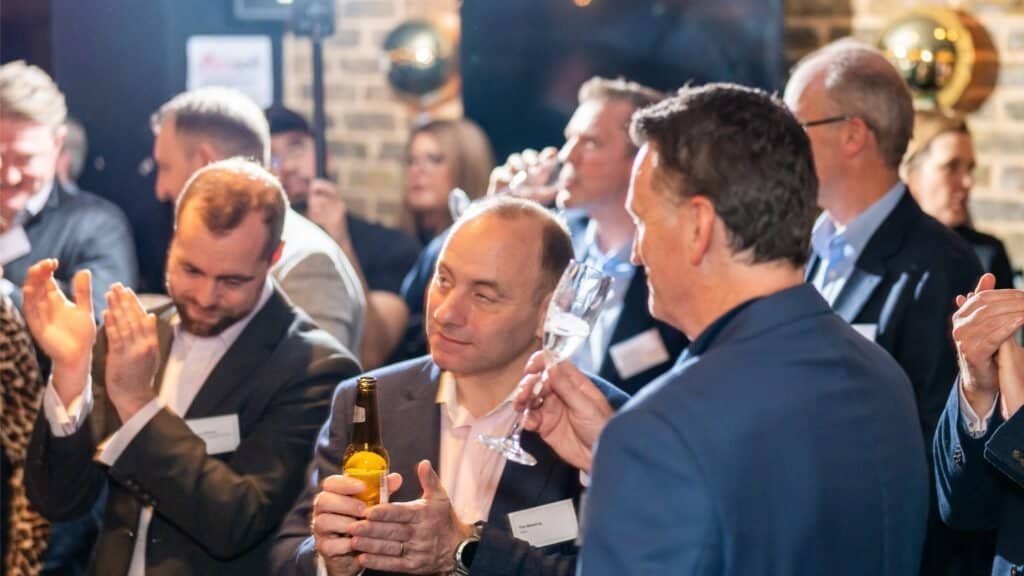 Tech Startups, Investors, Innovators Networking with Elevator Pitch
