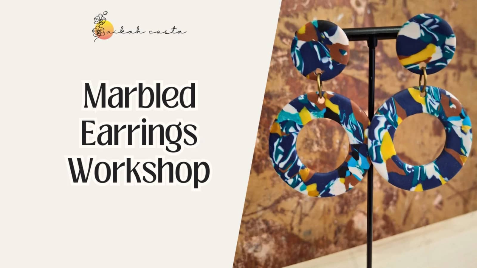 Marbled Earrings Workshop in Vienna | in English | 5 November