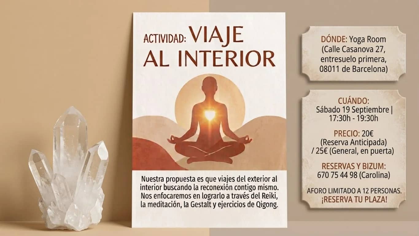 Viaje al Interior: Bienestar, Gestalt, Meditación y Reiki (Plazas limitadas)