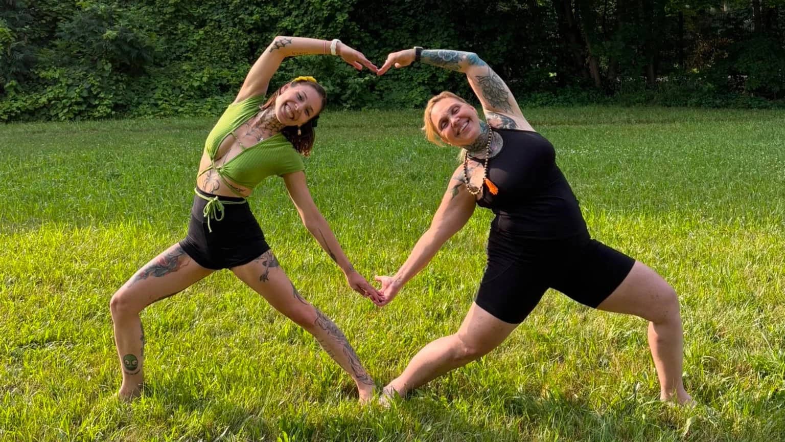 Partner Yoga at Christie Pitts.