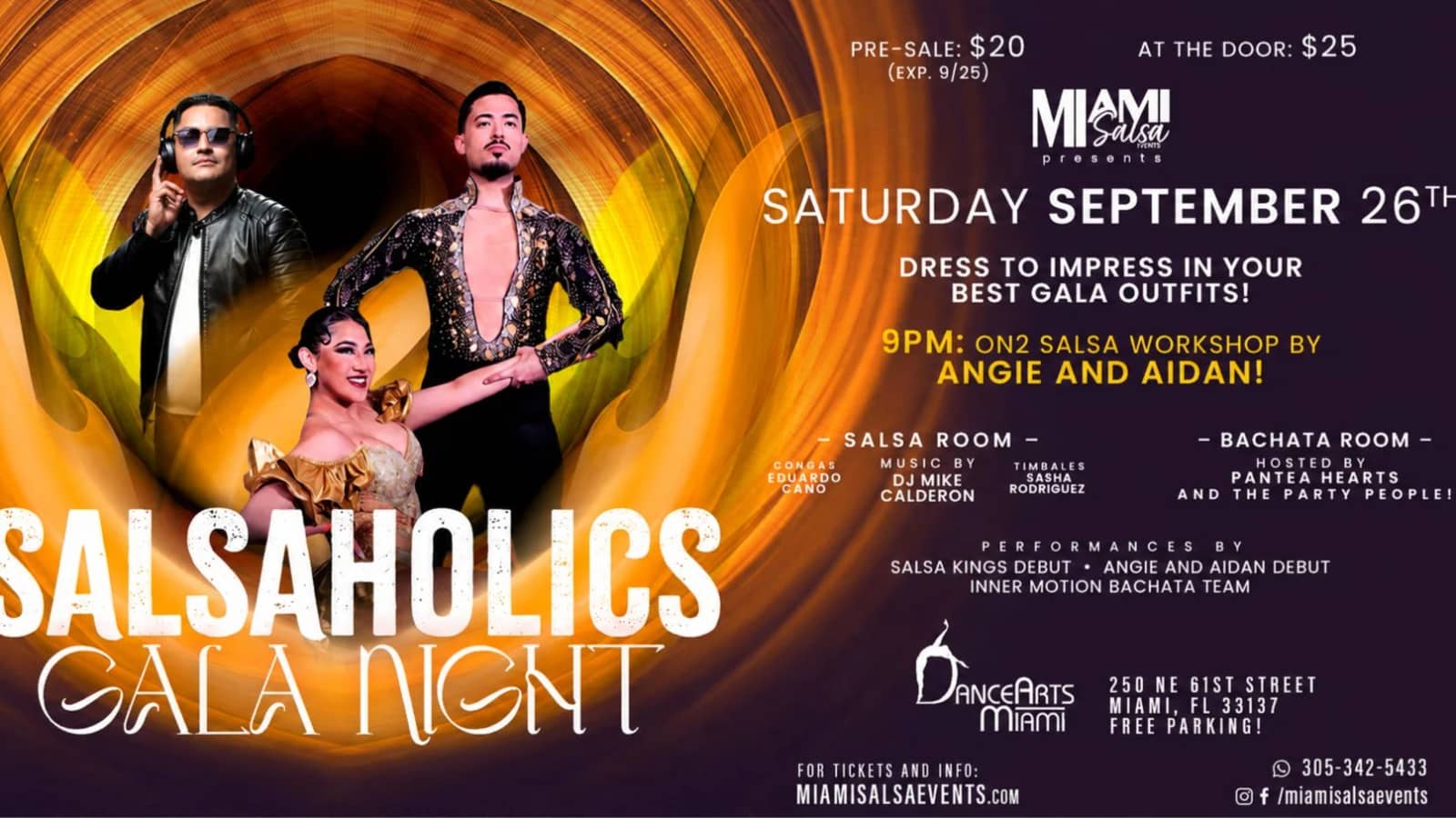Salsaholics Gala Night at Dance Arts Miami!