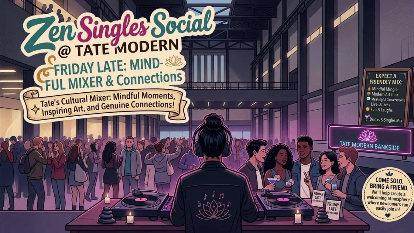 Zen Singles Social @ Tate Modern Friday Late, DJ, Activities, Performances! 🎨🎶