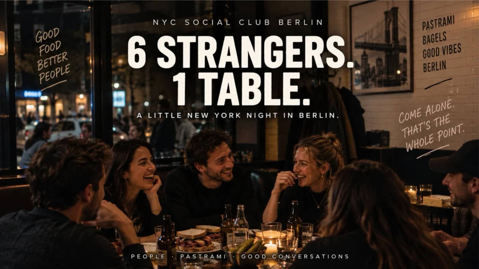 🗽 6 STRANGERS. 1 TABLE.