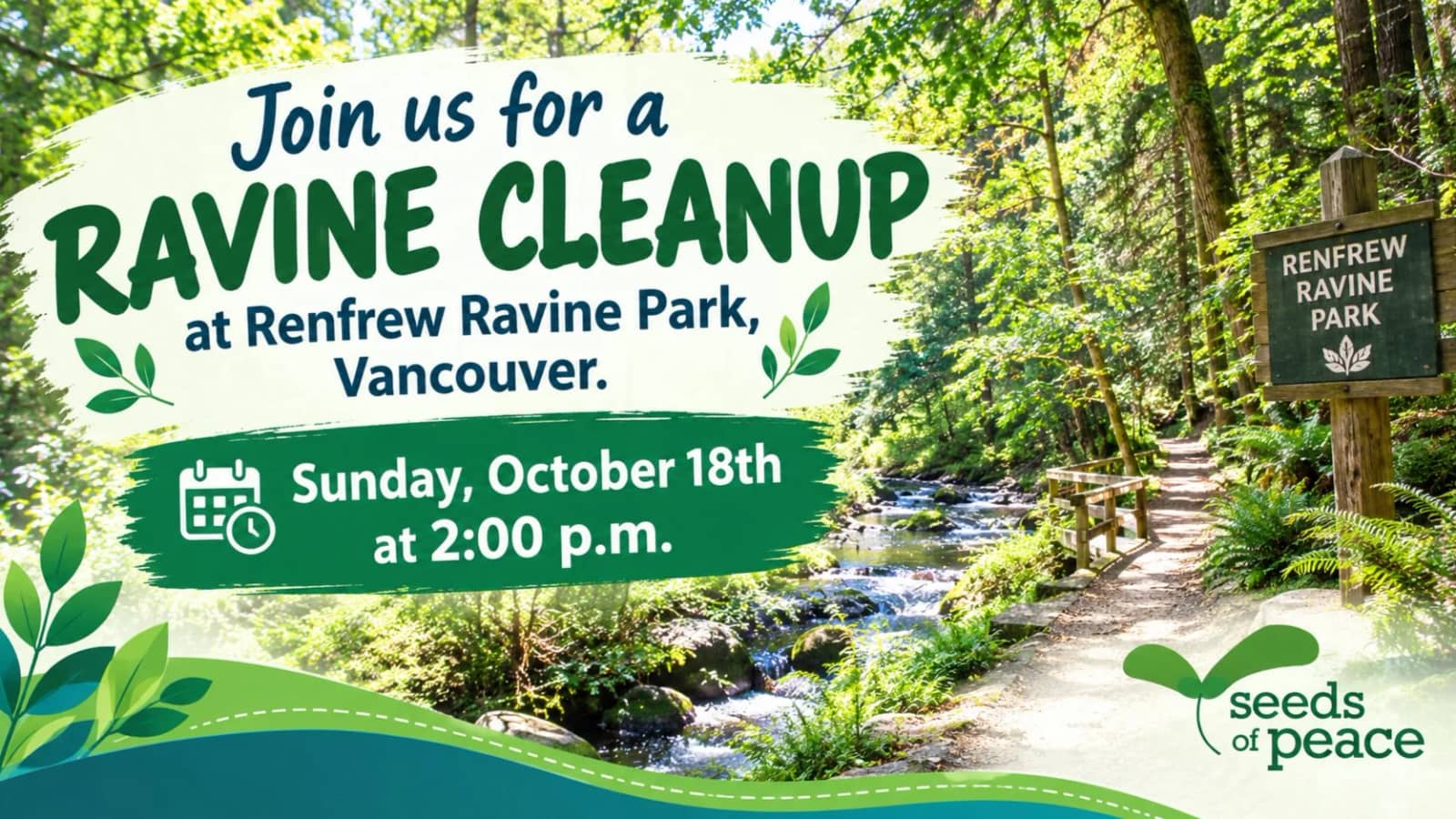 Community Ravine Cleanup at Renfrew Ravine Park