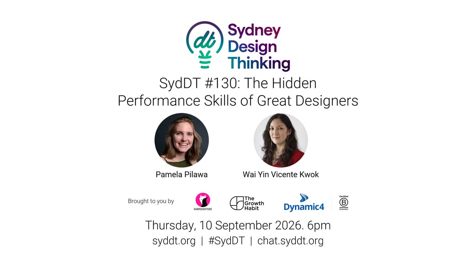 SydDT #130: The Hidden Performance Skills of Great Designers