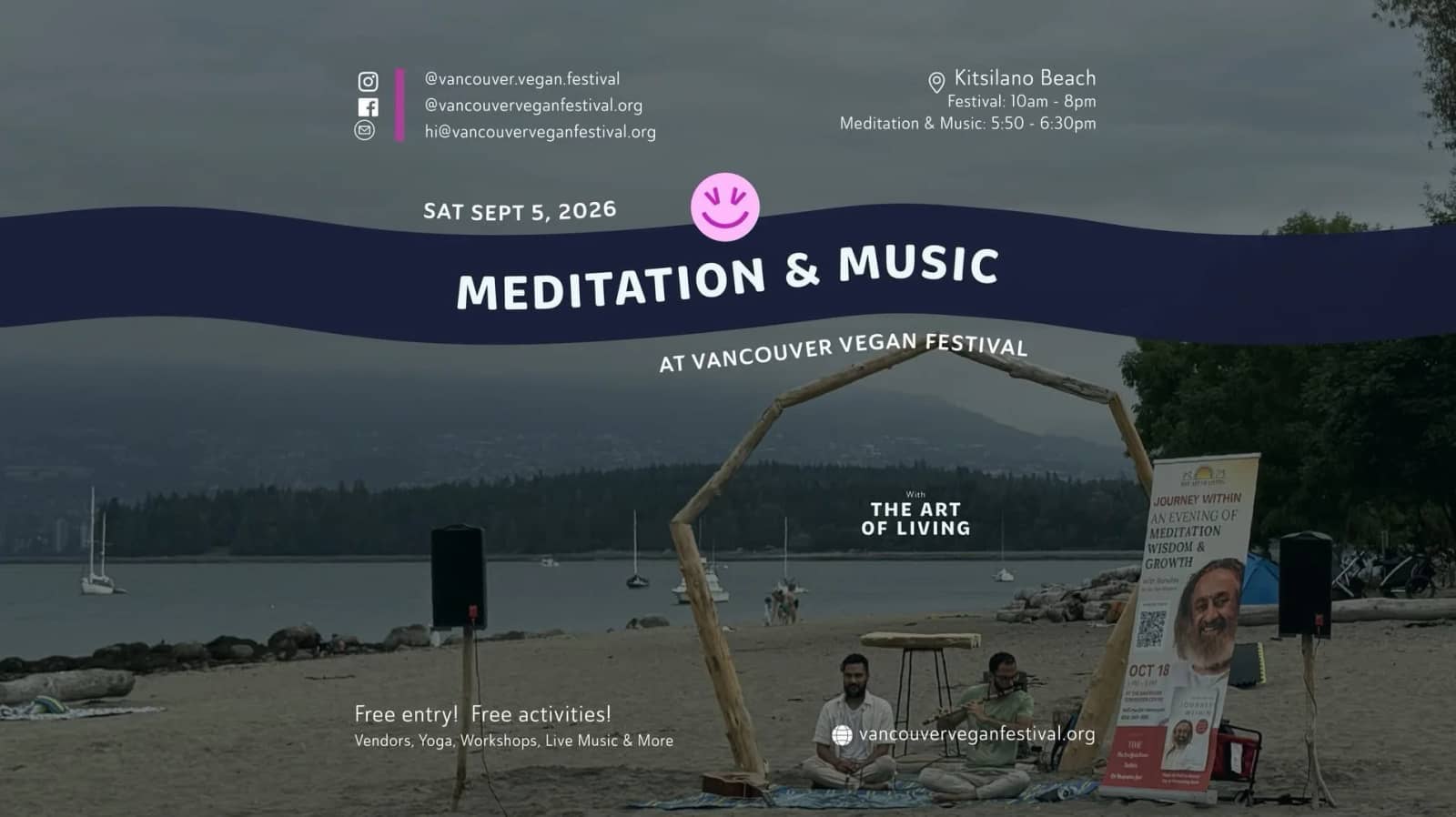 Meditation & Music for stress relief: Vancouver Vegan Festival