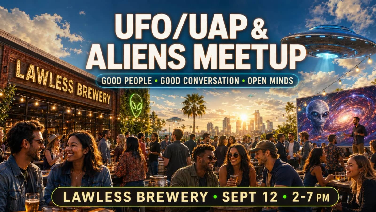 UFO/UAP & ALIENS Meetup โ Drinks, Conversation & Open Minds