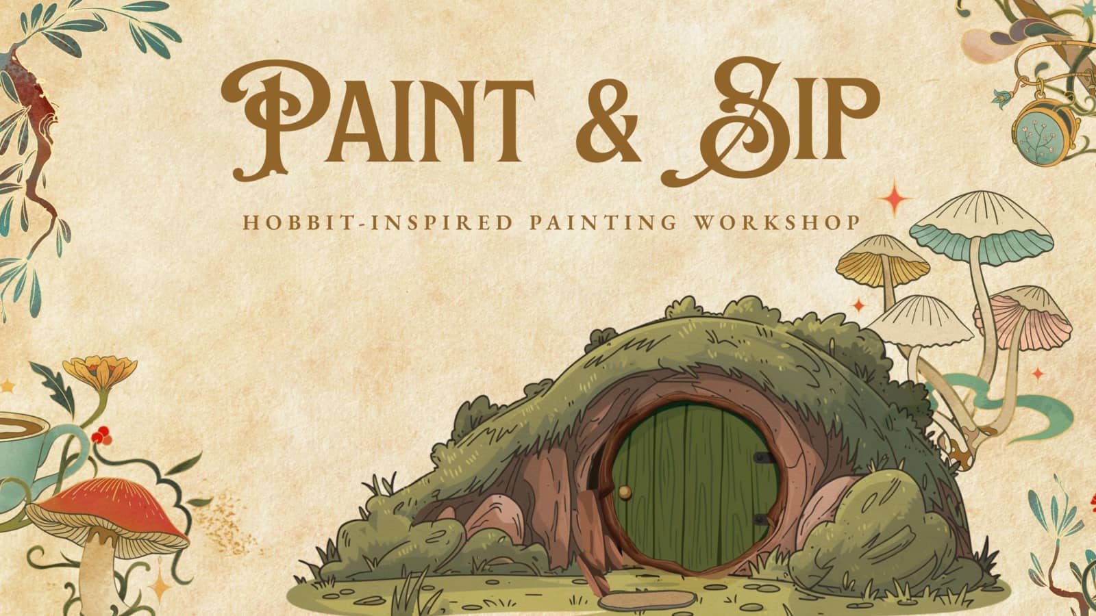 Paint & Sip: Hobbit-inspired (25/09 Friday) - Charcuterie Included