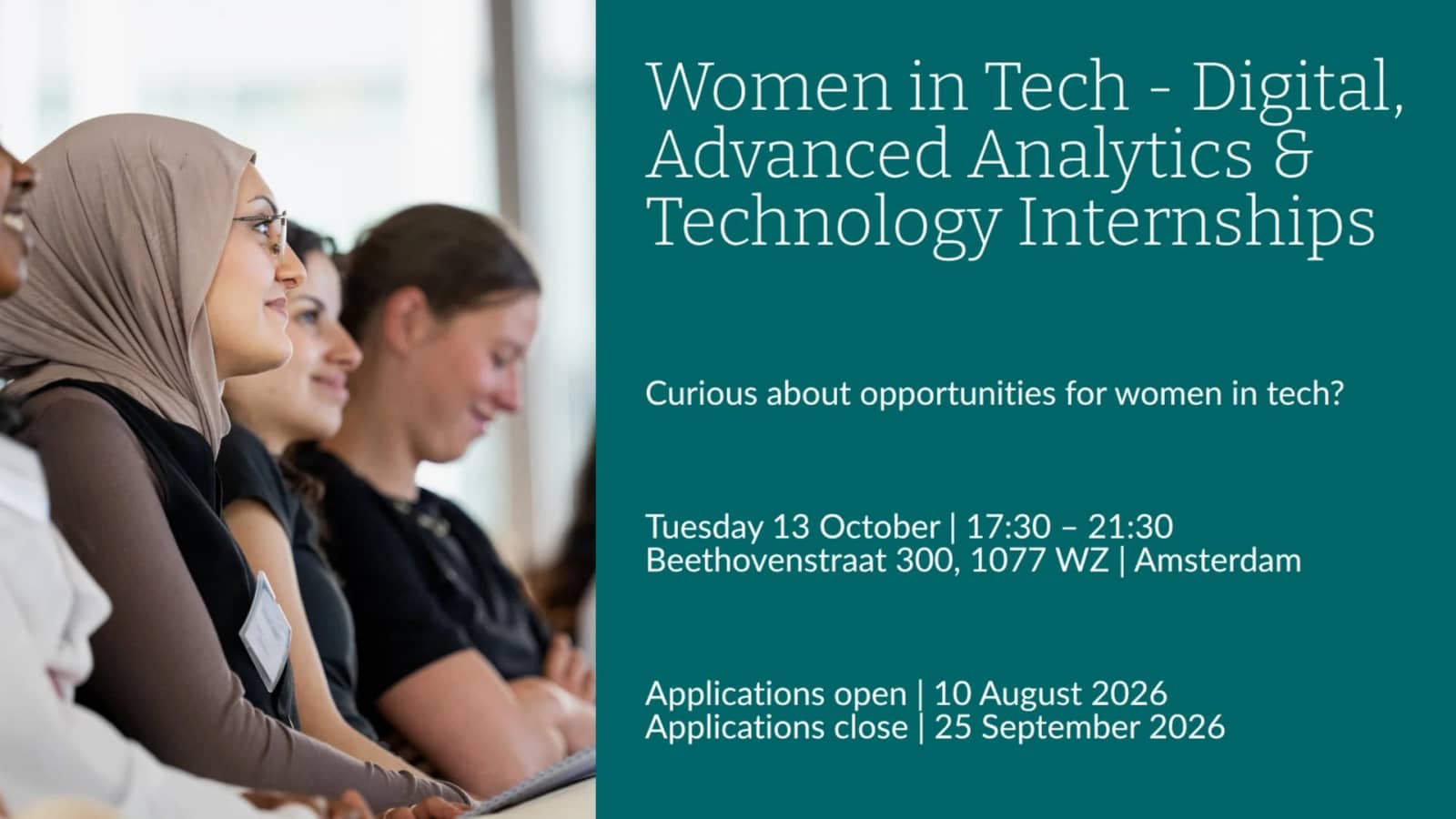 Women in Tech - Digital, Advanced Analytics & Technology Internships
