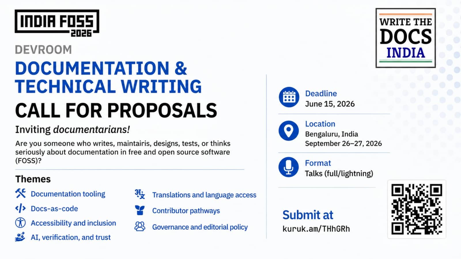 Documentation & Technical Writing Devroom | (Registration via IndiaFOSS)