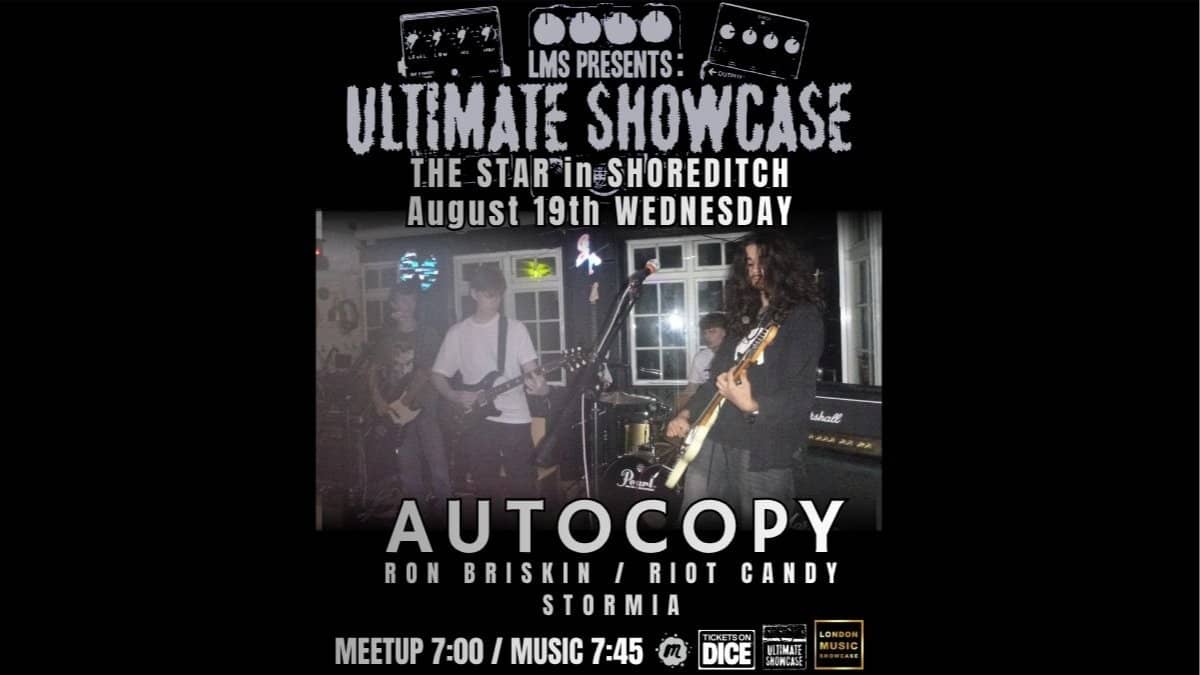 Gigs and Drinks 🙂🍻 @The Star - AUTOCOPY (Ticketed)