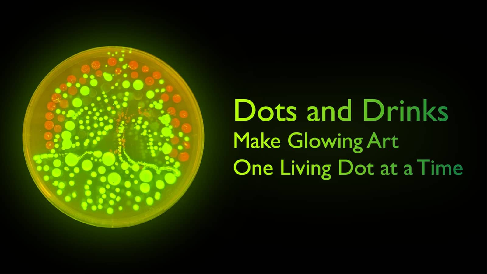 Dots and Drinks: Make Glowing Art, One Living Dot at a Time
