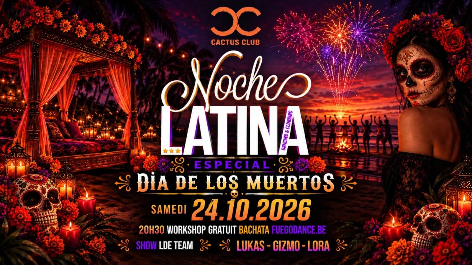 Noche Latina Dia de los muertos 24.10 saturday @ cactus club