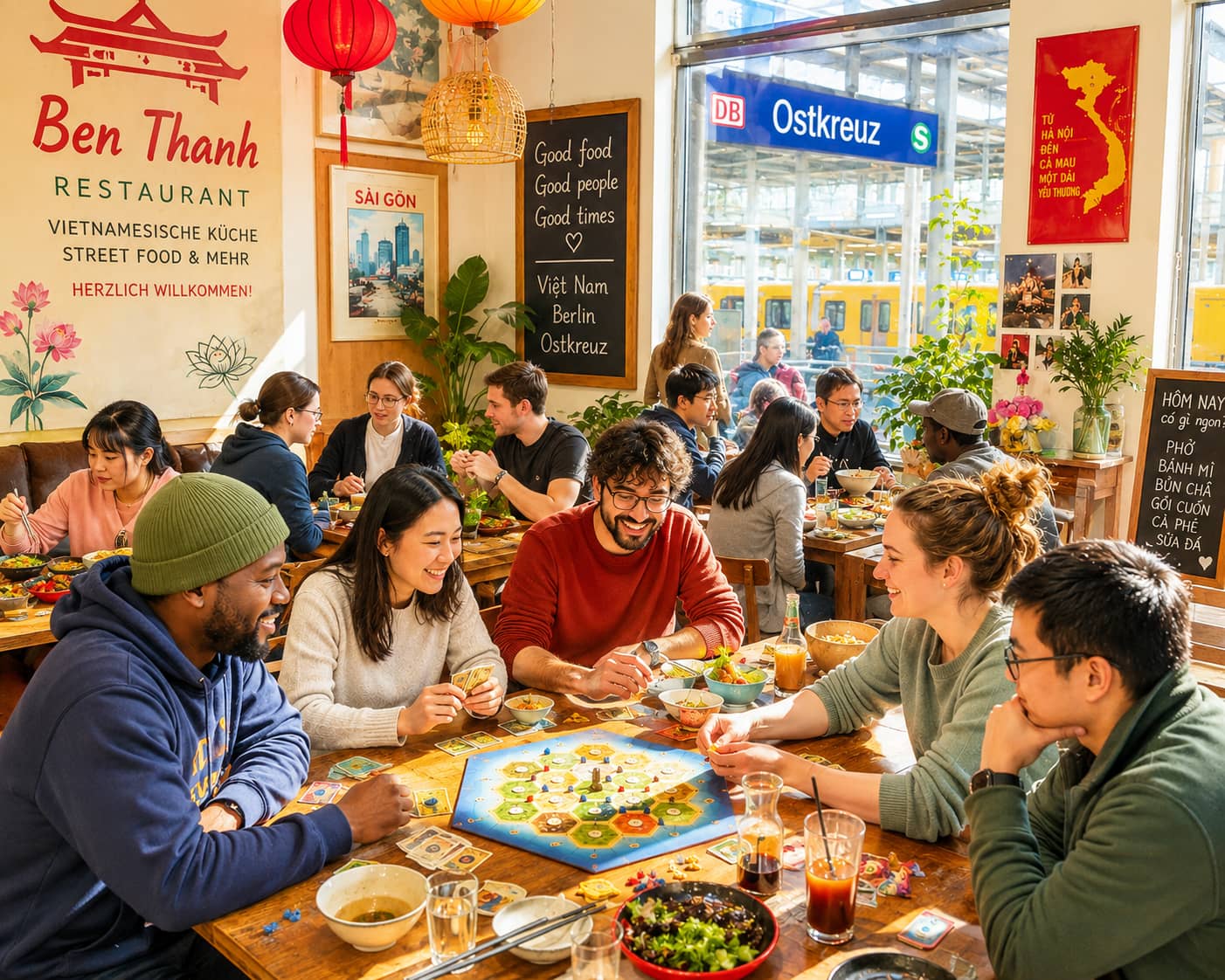 Asiatisch gewürztes Brettspiel-Mittagessen - Asian-spiced Boardgame Lunch
