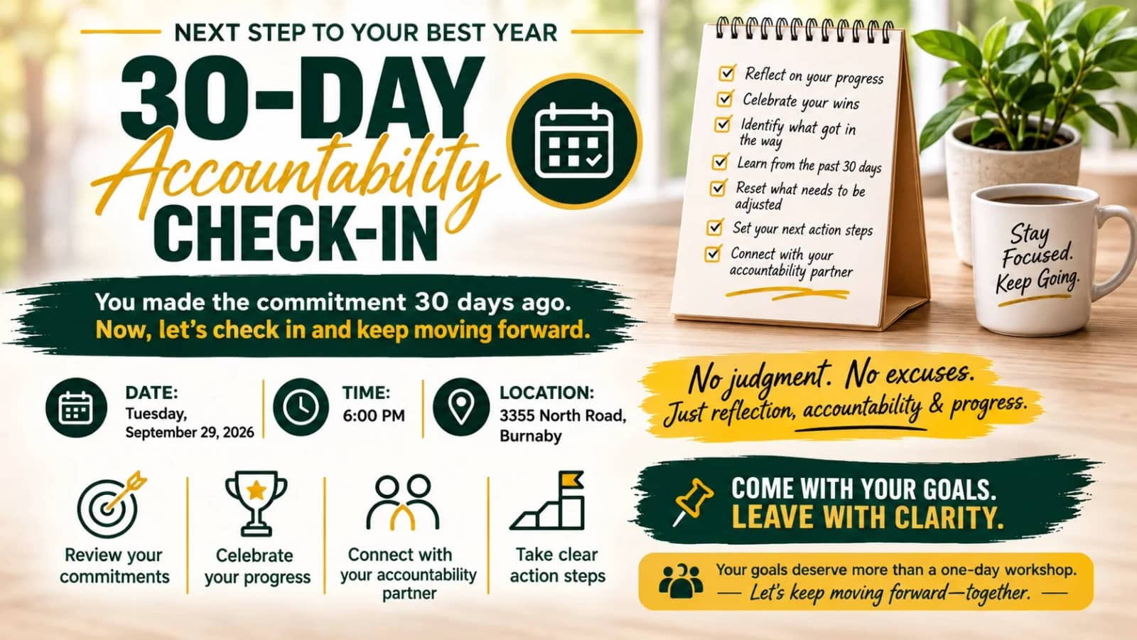 30-Day Goal Check-In & Action Plan