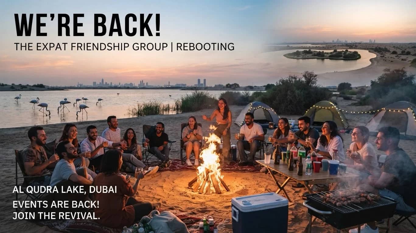 Al Qudra Sunset BBQ & Chill 🌅🔥 The Expat Comeback: