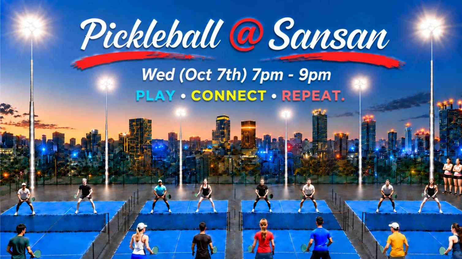 🎾 Pickleball @ Rooftop Sansan 🎾 Games, Vibes & New Connections 🎾