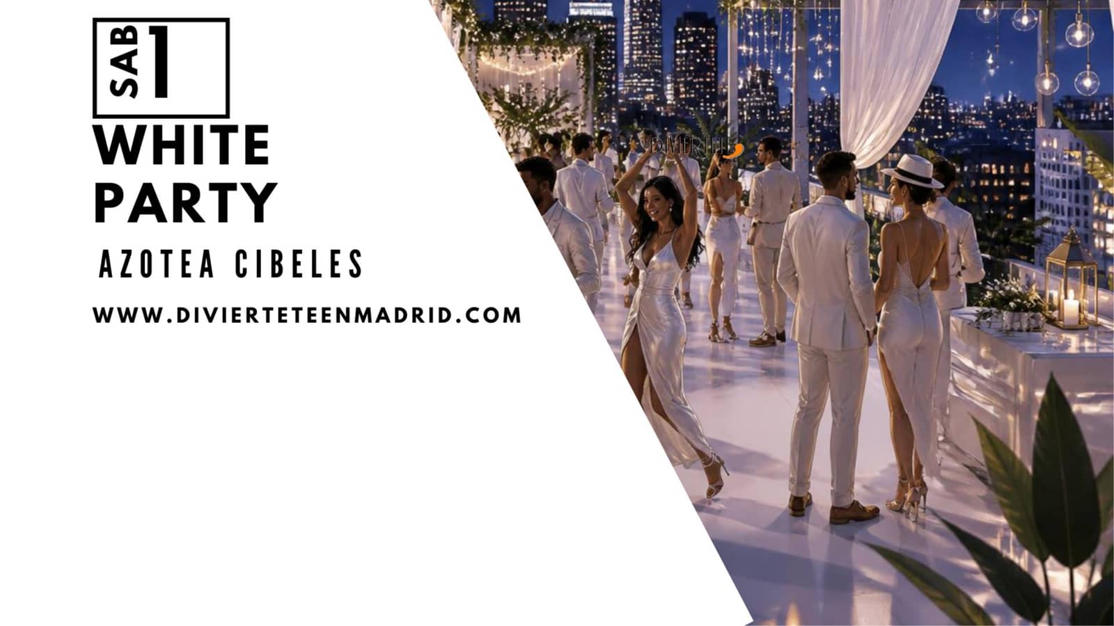 WHITE PARTY EN LA AZOTEA DE CIBELES, 25-45 AÑOS.