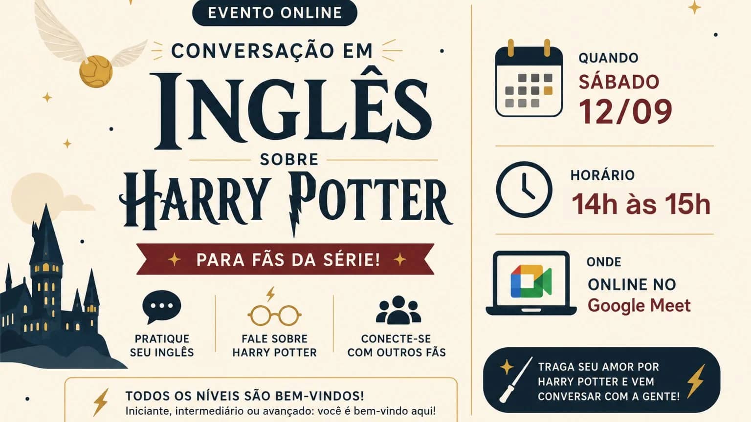 Pratique Inglês com Harry Potter - Online