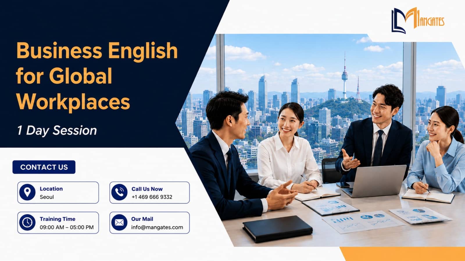 Business English for Global Workplaces: 1 Day Session in Seoul