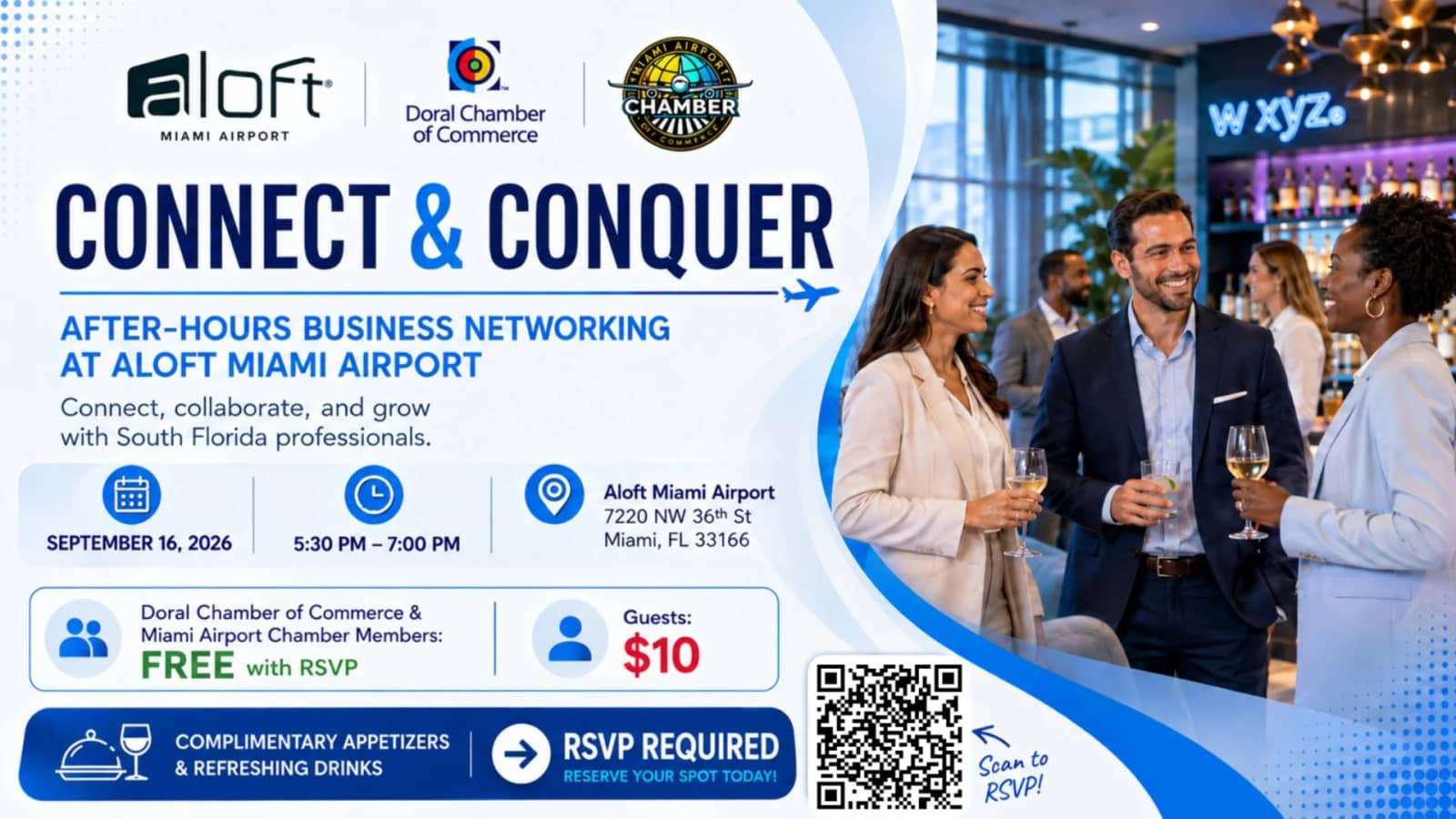 Connect & Conquer: After-Hours Business Networking at Aloft Miami Airport