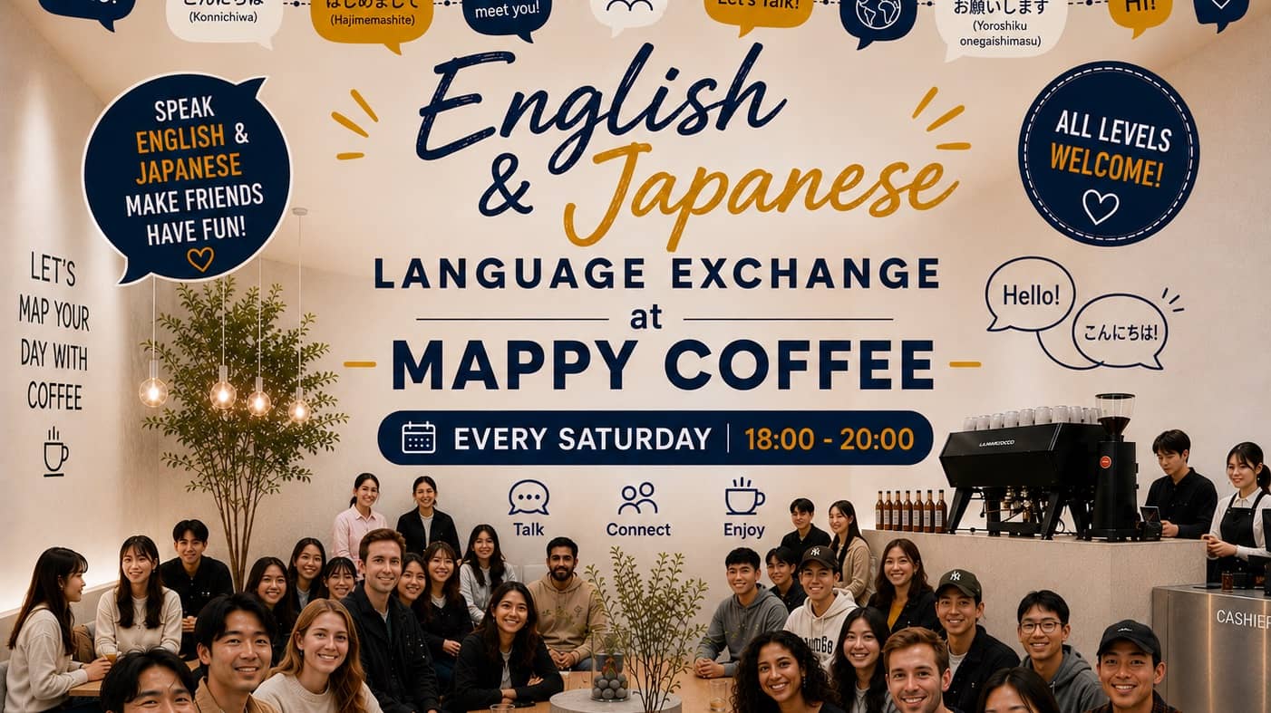 Tokyo Language Exchange at MAPPY COFFEE ☕🌏 English・日本語 Meetup & New Friends