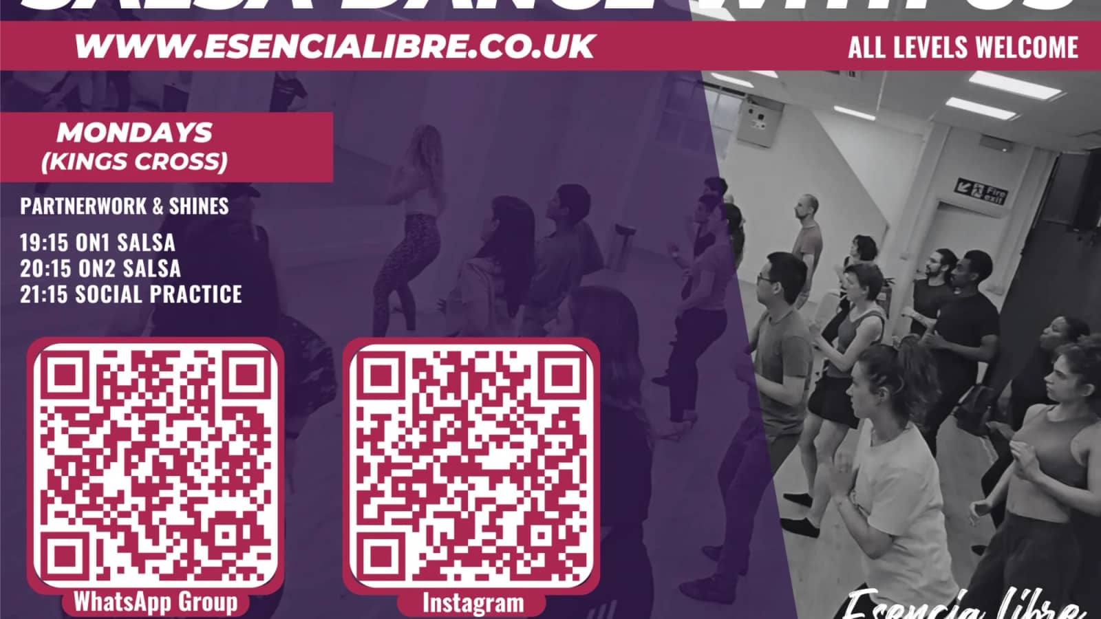 EVERY MONDAY Salsa On1 & On2 Progression Classes — Kings Cross