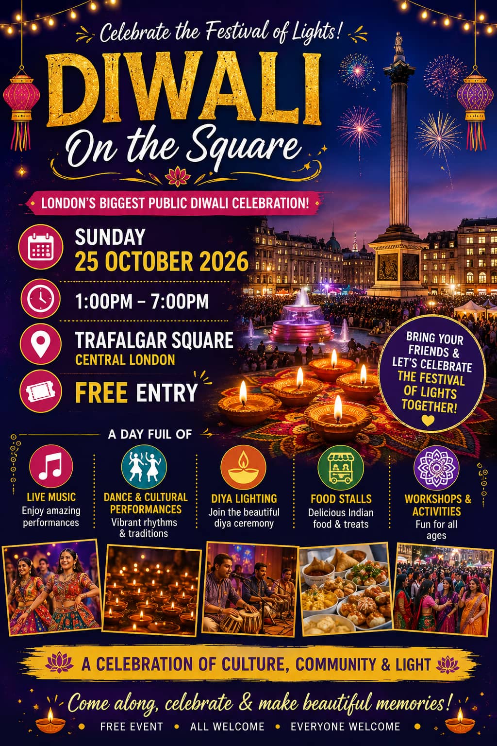 🪔 DIWALI ON THE SQUARE – LONDON