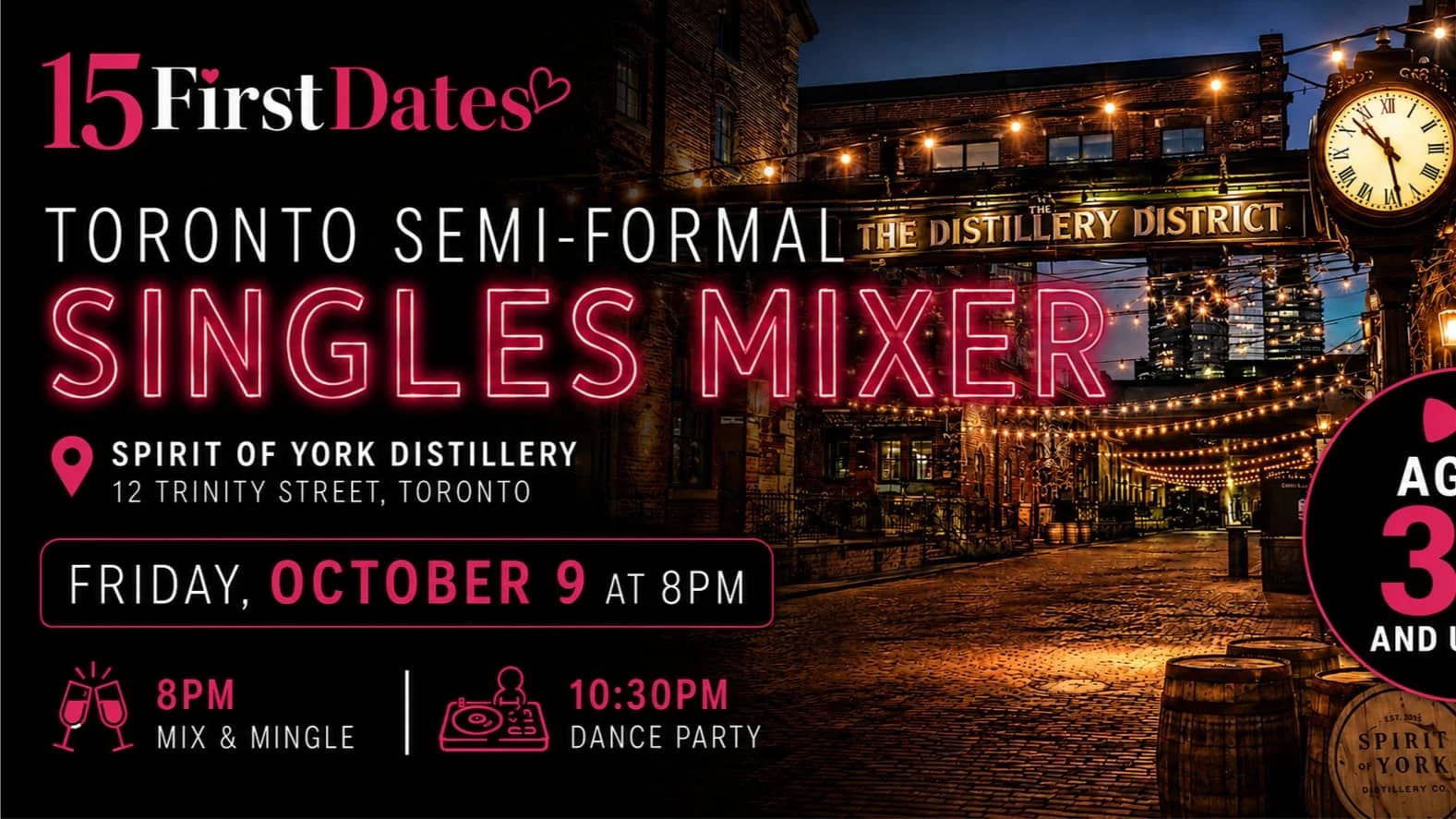 Toronto Downtown Semi-formal Singles Mixer (Age 35 and under)