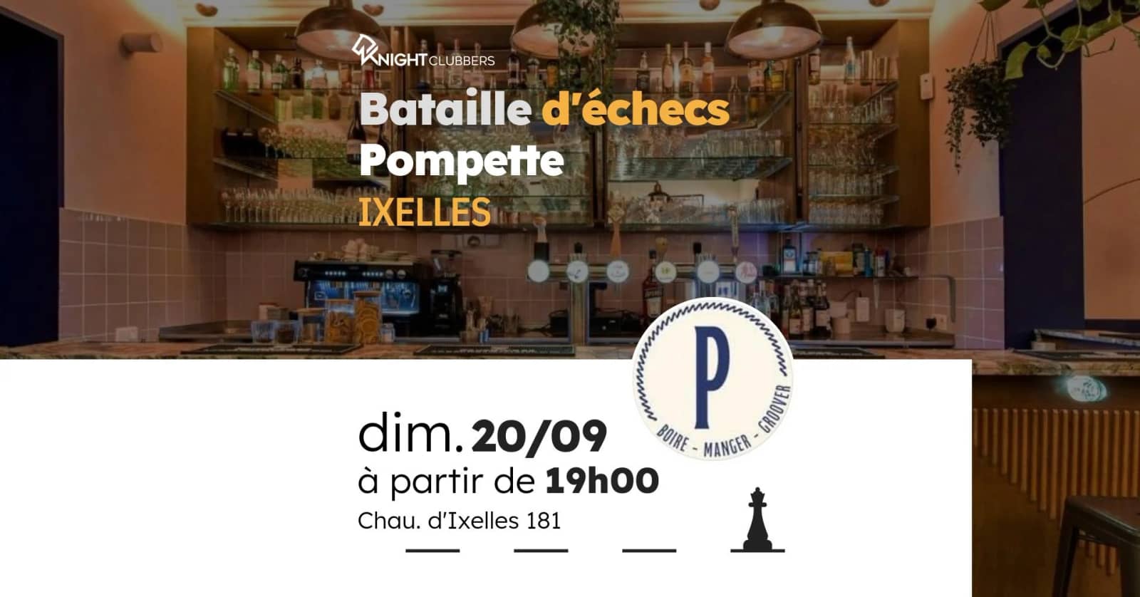 Rencontre d'échecs - Ixelles - Pompette